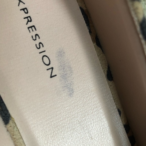 🛍2/$15 Leopard Peep Toe Shoes Wedge Heel Sz 8.5 - Picture 6 of 6